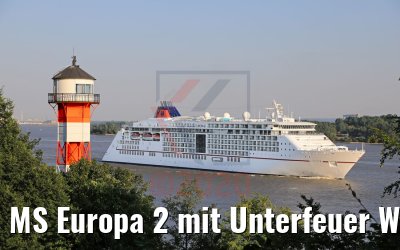 MS Europa 2 mit Unterfeuer Wittenbergen 11.08.2020 MS Europa 2 mit Unterfeuer Wittenbergen 11.08.2020