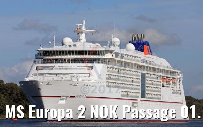 MS Europa 2 NOK Passage 01.10.2017 MS Europa 2 NOK Passage 01.10.2017