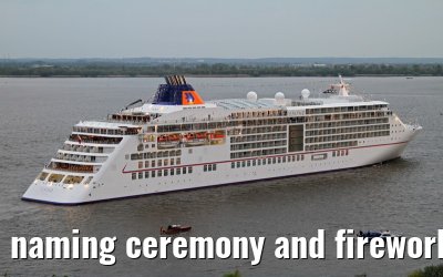 naming ceremony and fireworks MS Europa 2, 10. May 2013 in Hamburg-Blankenese naming ceremony and fireworks MS Europa 2, 10. May 2013 in Hamburg-Blankenese