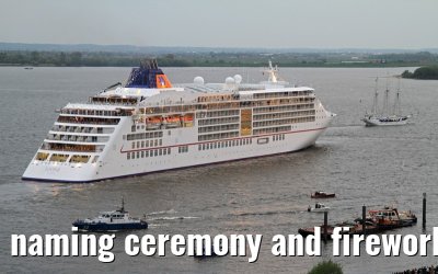 naming ceremony and fireworks MS Europa 2, 10. May 2013 in Hamburg-Blankenese naming ceremony and fireworks MS Europa 2, 10. May 2013 in Hamburg-Blankenese