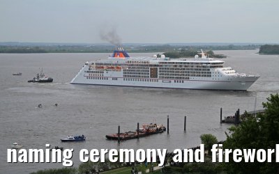 naming ceremony and fireworks MS Europa 2, 10. May 2013 in Hamburg-Blankenese naming ceremony and fireworks MS Europa 2, 10. May 2013 in Hamburg-Blankenese