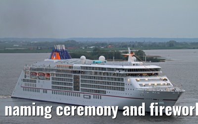 naming ceremony and fireworks MS Europa 2, 10. May 2013 in Hamburg-Blankenese naming ceremony and fireworks MS Europa 2, 10. May 2013 in Hamburg-Blankenese