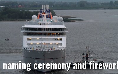 naming ceremony and fireworks MS Europa 2, 10. May 2013 in Hamburg-Blankenese naming ceremony and fireworks MS Europa 2, 10. May 2013 in Hamburg-Blankenese