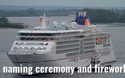 naming ceremony and fireworks MS Europa 2, 10. May 2013 in Hamburg-Blankenese naming ceremony and fireworks MS Europa 2, 10. May 2013 in Hamburg-Blankenese