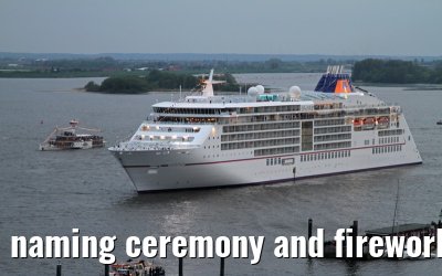 naming ceremony and fireworks MS Europa 2, 10. May 2013 in Hamburg-Blankenese naming ceremony and fireworks MS Europa 2, 10. May 2013 in Hamburg-Blankenese