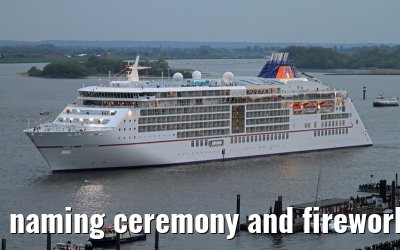 naming ceremony and fireworks MS Europa 2, 10. May 2013 in Hamburg-Blankenese naming ceremony and fireworks MS Europa 2, 10. May 2013 in Hamburg-Blankenese