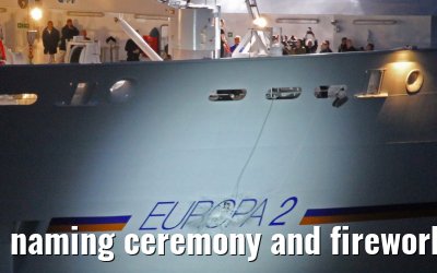 naming ceremony and fireworks MS Europa 2, 10. May 2013 in Hamburg-Blankenese naming ceremony and fireworks MS Europa 2, 10. May 2013 in Hamburg-Blankenese
