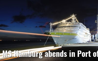 MS Hamburg abends in Port of Spain, Trinidad 11.02.2018 MS Hamburg abends in Port of Spain, Trinidad 11.02.2018