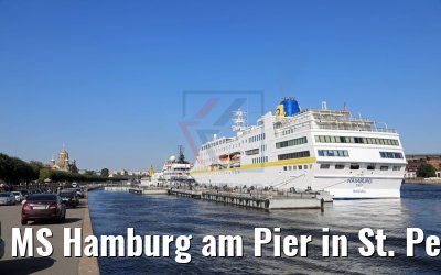 MS Hamburg am Pier in St. Petersburg 13.07.2018 MS Hamburg am Pier in St. Petersburg 13.07.2018