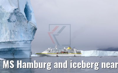 MS Hamburg and iceberg near Sarqaq, Greenland MS Hamburg and iceberg near Sarqaq, Greenland