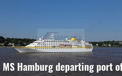 MS Hamburg departing port of Hamburg 01.06.2016 MS Hamburg departing port of Hamburg 01.06.2016