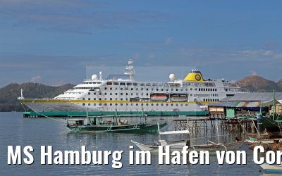 MS Hamburg im Hafen von Coron, Busuanga Island, Philippinen MS Hamburg im Hafen von Coron, Busuanga Island, Philippinen
