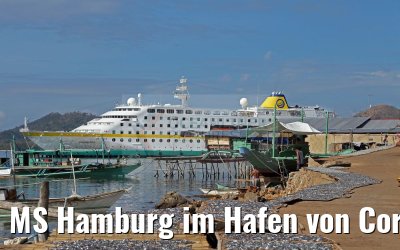 MS Hamburg im Hafen von Coron, Busuanga Island, Philippinen, 15.02.2016 MS Hamburg im Hafen von Coron, Busuanga Island, Philippinen, 15.02.2016