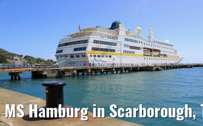 MS Hamburg in Scarborough, Tobago 09.02.2018 MS Hamburg in Scarborough, Tobago 09.02.2018