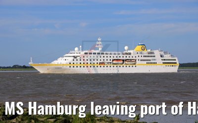 MS Hamburg leaving port of Hamburg 25.05.2018 MS Hamburg leaving port of Hamburg 25.05.2018