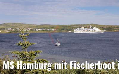 MS Hamburg mit Fischerboot in Red Bay, Labrador MS Hamburg mit Fischerboot in Red Bay, Labrador