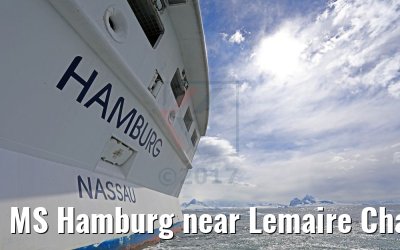 MS Hamburg near Lemaire Channel, Antarctic, 10.01.2017 MS Hamburg near Lemaire Channel, Antarctic, 10.01.2017