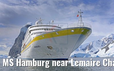 MS Hamburg near Lemaire Channel, Antarctic, 10.01.2017 MS Hamburg near Lemaire Channel, Antarctic, 10.01.2017