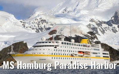 MS Hamburg Paradise Harbor near Almirante Brown Base, Antarktis 08.01.2017 MS Hamburg Paradise Harbor near Almirante Brown Base, Antarktis 08.01.2017