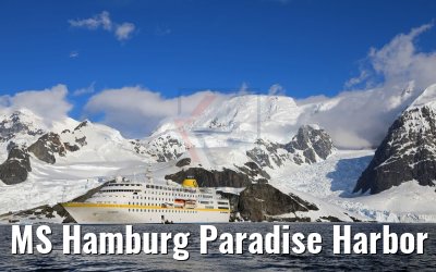 MS Hamburg Paradise Harbor near Almirante Brown Base, Antarktis 08.01.2017 MS Hamburg Paradise Harbor near Almirante Brown Base, Antarktis 08.01.2017
