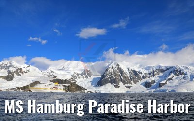 MS Hamburg Paradise Harbor near Almirante Brown Base, Antarktis 08.01.2017 MS Hamburg Paradise Harbor near Almirante Brown Base, Antarktis 08.01.2017