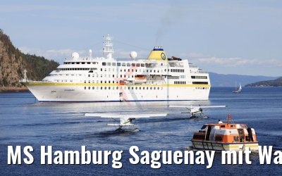 MS Hamburg Saguenay mit Wasserflugzeug und Tender MS Hamburg Saguenay mit Wasserflugzeug und Tender