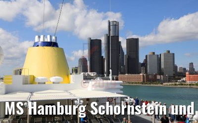 MS Hamburg Schornstein und Skyline Detroit 06.10.2019 MS Hamburg Schornstein und Skyline Detroit 06.10.2019