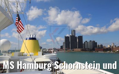MS Hamburg Schornstein und Skyline Detroit 06.10.2019 MS Hamburg Schornstein und Skyline Detroit 06.10.2019
