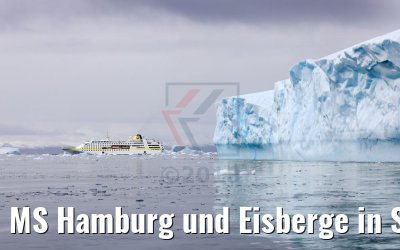 MS Hamburg und Eisberge in Sarqaq, Grönland MS Hamburg und Eisberge in Sarqaq, Grönland