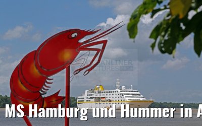 MS Hamburg und Hummer in Afua am Amazonas Delta 17.01.2015 MS Hamburg und Hummer in Afua am Amazonas Delta 17.01.2015