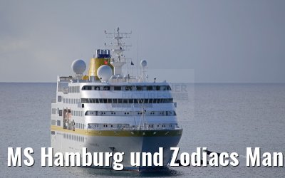 MS Hamburg und Zodiacs Man of War Bay Tobago 24.01.2015 MS Hamburg und Zodiacs Man of War Bay Tobago 24.01.2015