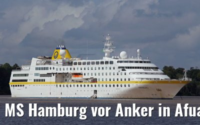MS Hamburg vor Anker in Afua am Amazonas Delta 17.01.2015 MS Hamburg vor Anker in Afua am Amazonas Delta 17.01.2015