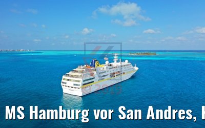 MS Hamburg vor San Andres, Kolumbien 16.02.2019 MS Hamburg vor San Andres, Kolumbien 16.02.2019