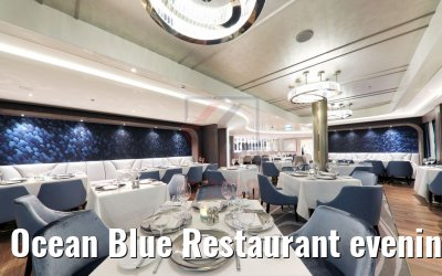 Ocean Blue Restaurant evening view Norwegian Encore Ocean Blue Restaurant evening view Norwegian Encore