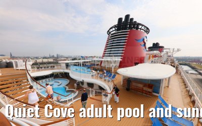 Quiet Cove adult pool and sundeck view Disney Dream Quiet Cove adult pool and sundeck view Disney Dream