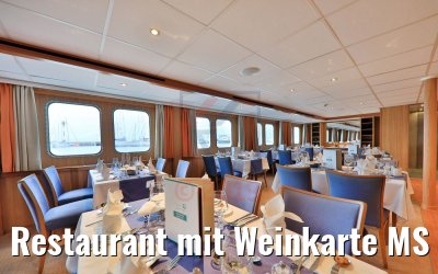 Restaurant mit Weinkarte MS Junker Jörg Restaurant mit Weinkarte MS Junker Jörg