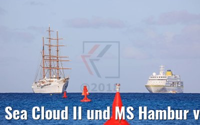 Sea Cloud II und MS Hambur vor St. Barth 16.02.2018 Sea Cloud II und MS Hambur vor St. Barth 16.02.2018