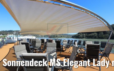Sonnendeck MS Elegant Lady mit Sonnensegeln Sonnendeck MS Elegant Lady mit Sonnensegeln
