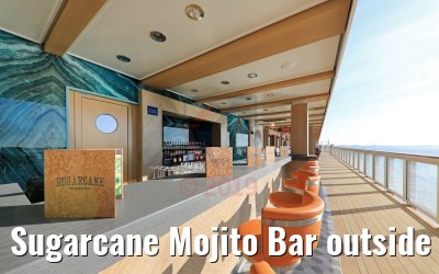 Sugarcane Mojito Bar outside area Norwegian Encore Sugarcane Mojito Bar outside area Norwegian Encore