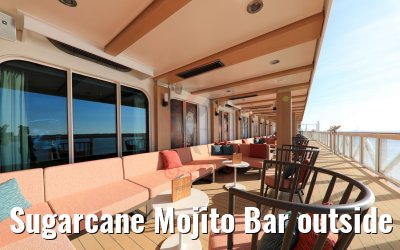 Sugarcane Mojito Bar outside area Norwegian Encore Sugarcane Mojito Bar outside area Norwegian Encore