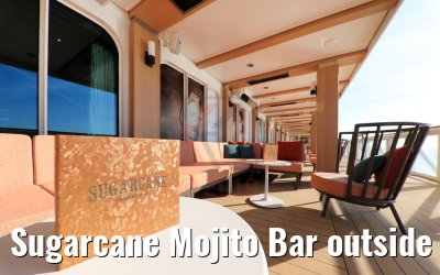 Sugarcane Mojito Bar outside area Norwegian Encore Sugarcane Mojito Bar outside area Norwegian Encore