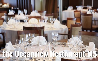 the Oceanview Restaurant MS Seaventure gala set-up the Oceanview Restaurant MS Seaventure gala set-up