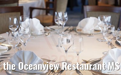 the Oceanview Restaurant MS Seaventure gala set-up the Oceanview Restaurant MS Seaventure gala set-up