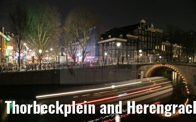 Thorbeckplein and Herengracht Canal Amsterdam by night Thorbeckplein and Herengracht Canal Amsterdam by night