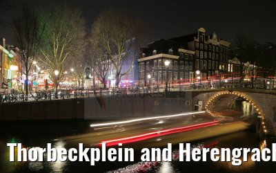 Thorbeckplein and Herengracht Canal Amsterdam by night Thorbeckplein and Herengracht Canal Amsterdam by night