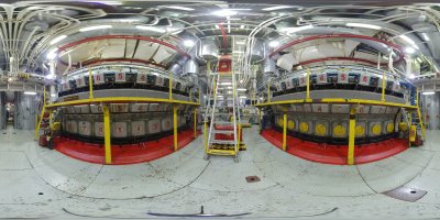 360°-Panorama Maschinenraum Ocean Majesty mit Wartsila Dieselmotoren
