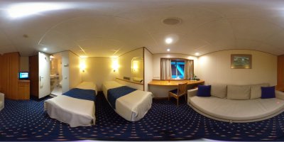 3-Bett Kabine 201 aussen Oberdeck Rousse Prestige