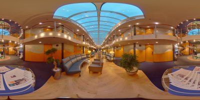 Atrium und Kabinenzugänge MS Primadonna