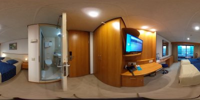 Beispiel Kabine 317 mit franz. Balkon Panoramadeck Rousse Prestige