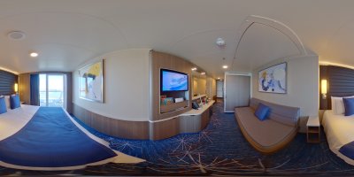 Mid-Ship Mini Suite with balcony connecting door Cabin 12877 Kat MA